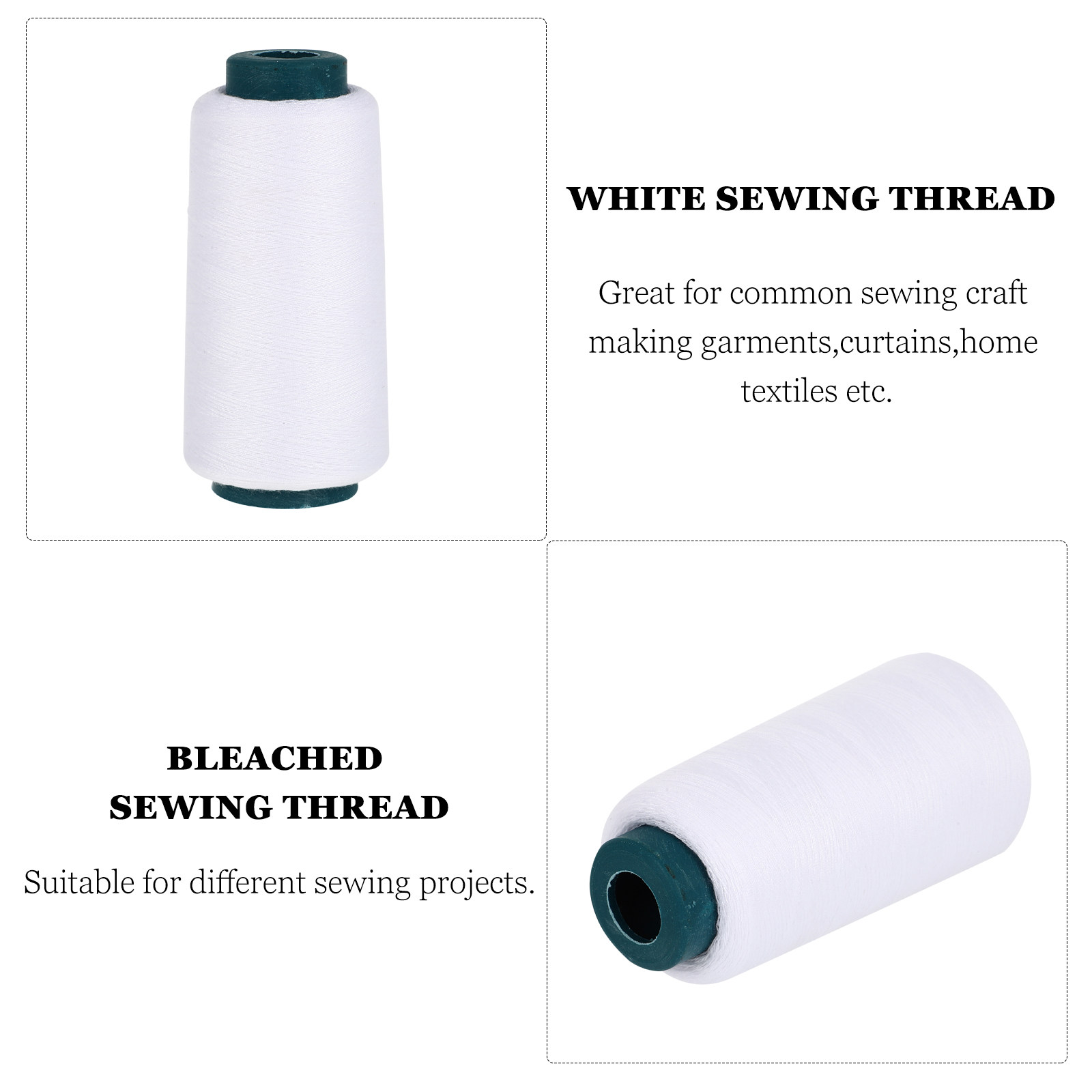 Fil de polyester blanc blanchi - Sewing Thread In Textile avis et prix